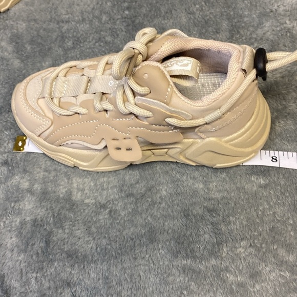 Boys Girls beige sneakers Lace Up Running Shoe Walking Non-Slip size‎ 27 - Picture 13 of 16